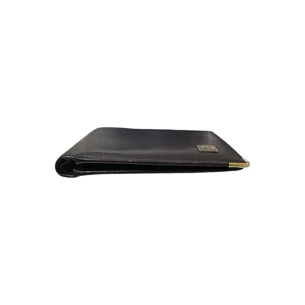 Dunhill Black Leather Bifold Mens Wallet